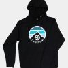 Men Straight Down Hoodies | Landscape Hoodie Black