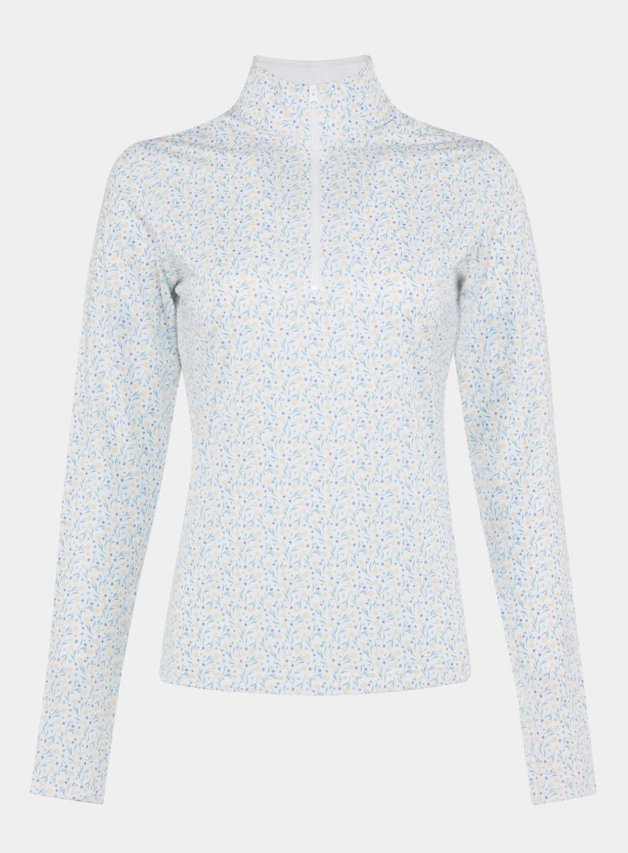 Women Straight Down Quarter Zips | Freya Quarter Zip White