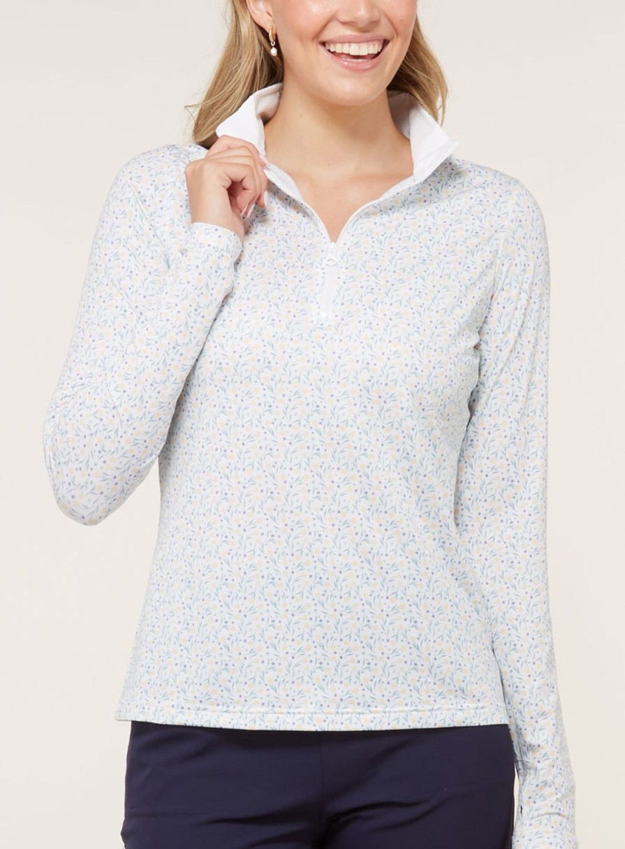 Women Straight Down Quarter Zips | Freya Quarter Zip White