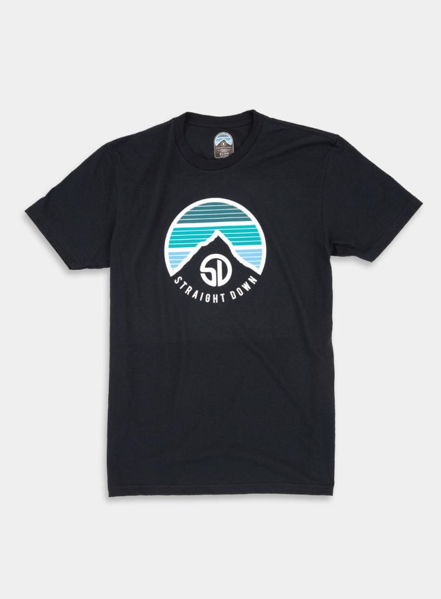 Men Straight Down T-Shirts | Landscape Tee Black