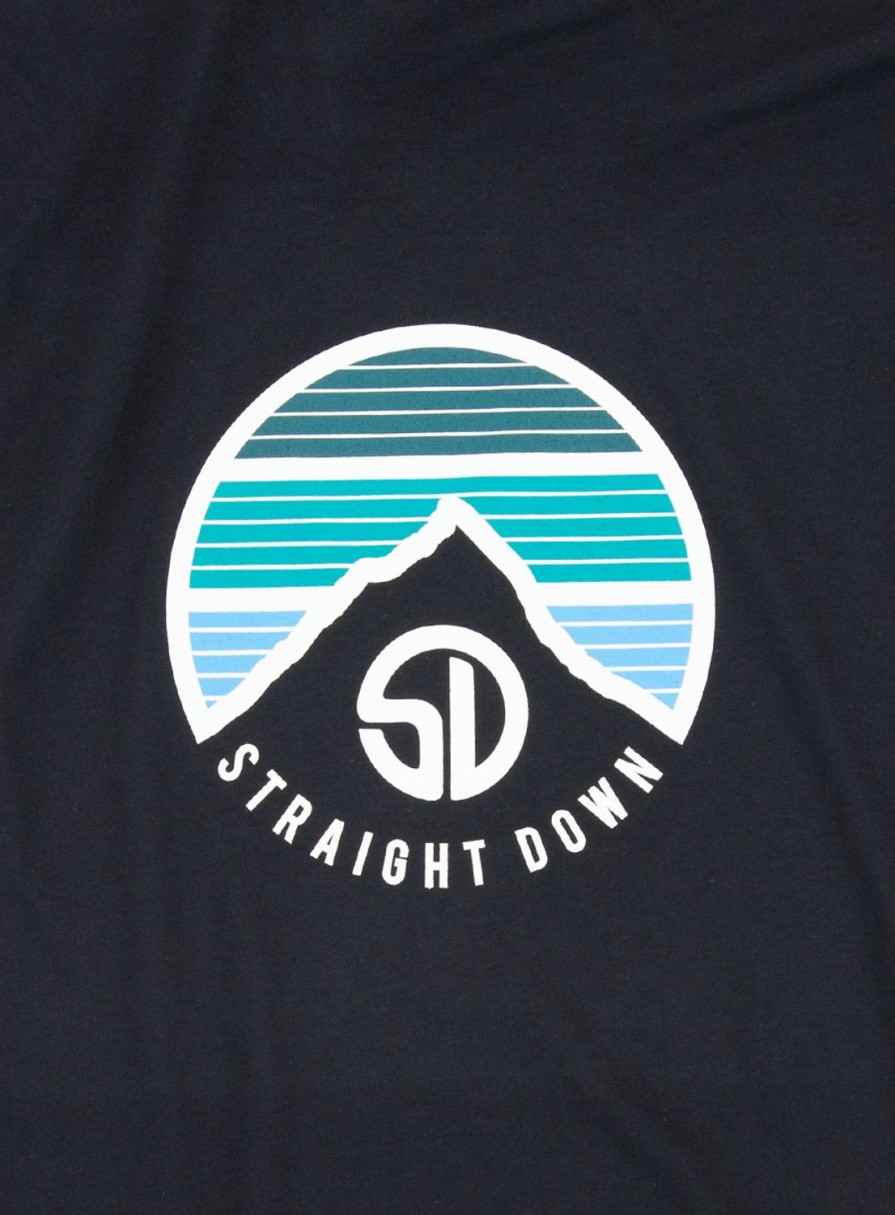 Men Straight Down T-Shirts | Landscape Tee Black