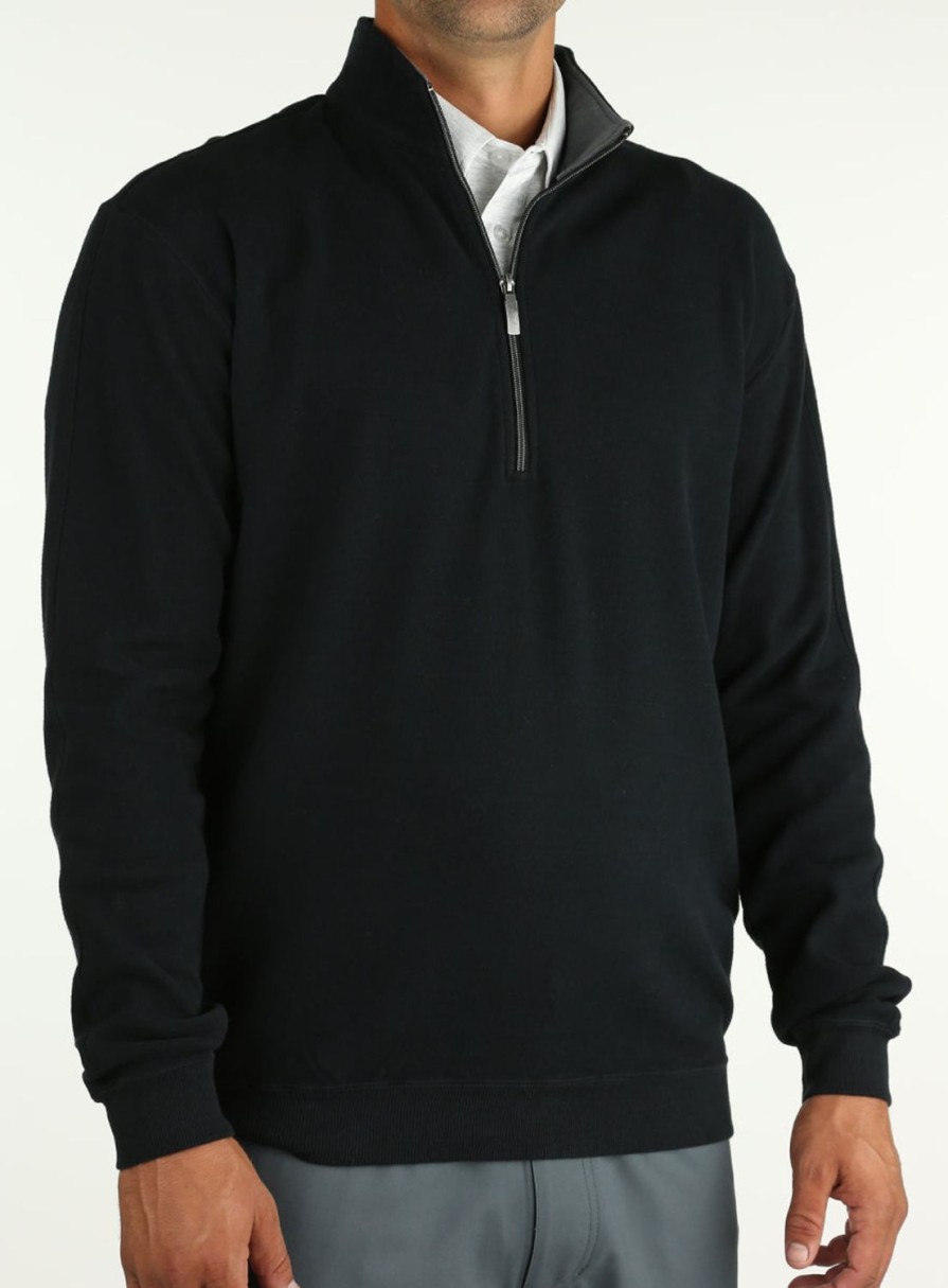 Men Straight Down Pullovers | Burnside Quarter Zip
