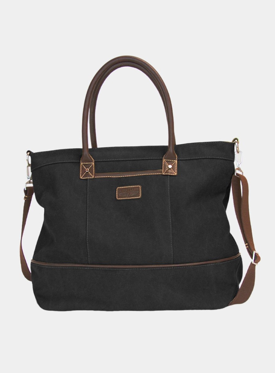 Accessories Straight Down Luggage | Canvas Tote Black