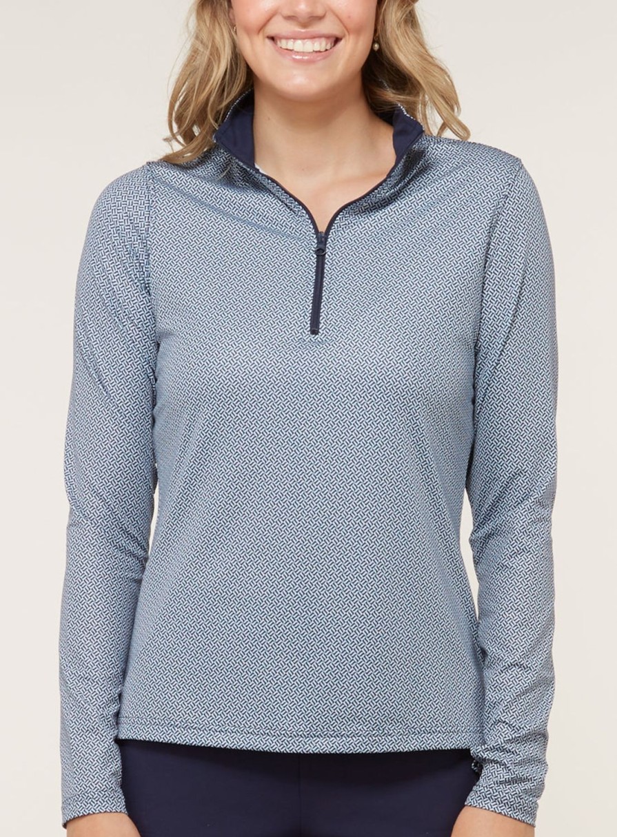 Women Straight Down Quarter Zips | Orion Quarter Zip New Indigo