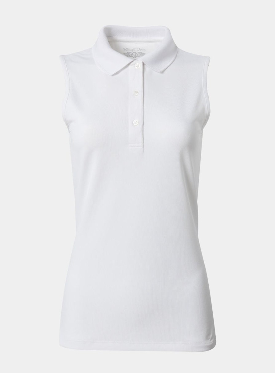 Women Straight Down Polos | Hampton Sleeveless Polo
