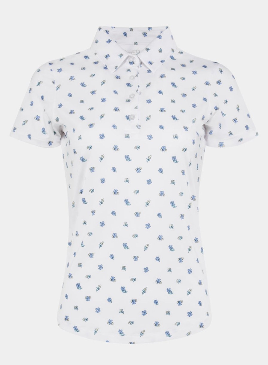 Women Straight Down Polos | Blossom Polo White
