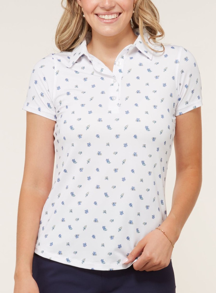 Women Straight Down Polos | Blossom Polo White