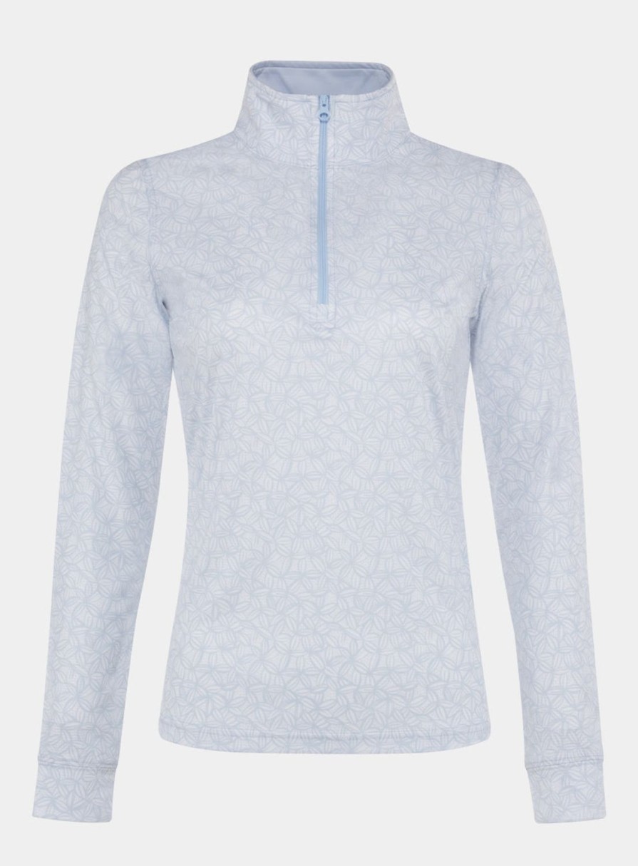 Women Straight Down Quarter Zips | Fleur Quarter Zip Powder