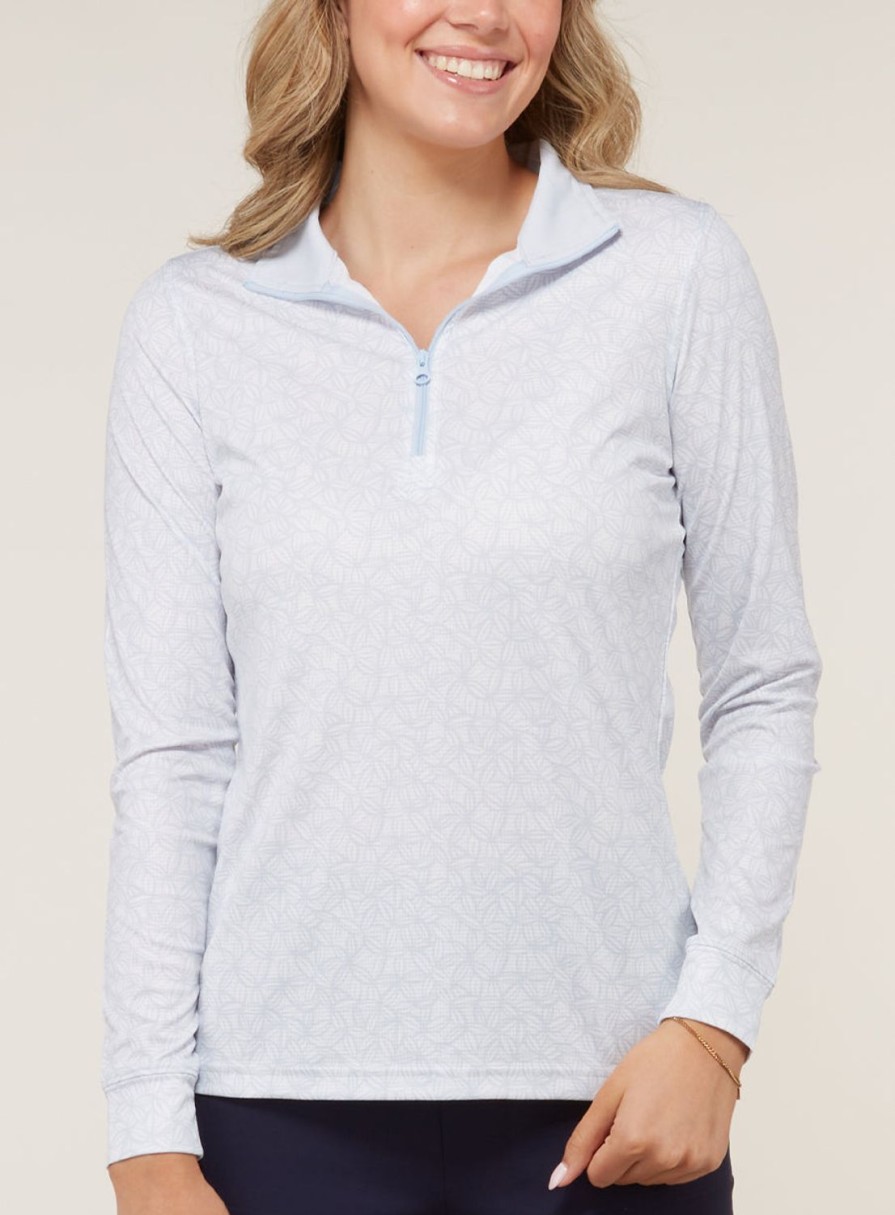Women Straight Down Quarter Zips | Fleur Quarter Zip Powder