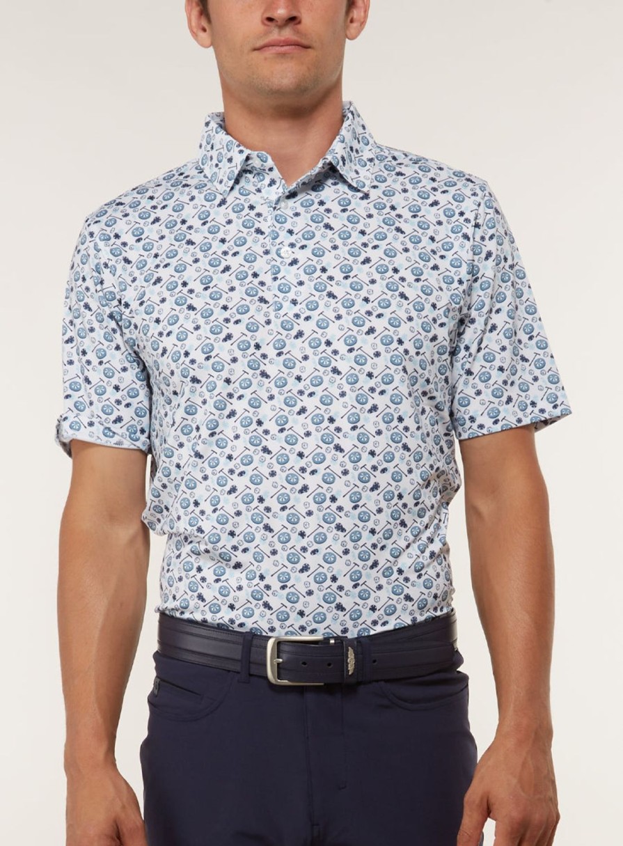 Men Straight Down Polos | All In Polo White