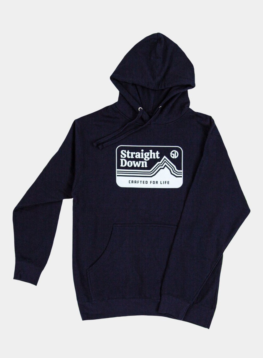 Men Straight Down Hoodies | Starsky Hoodie Navy