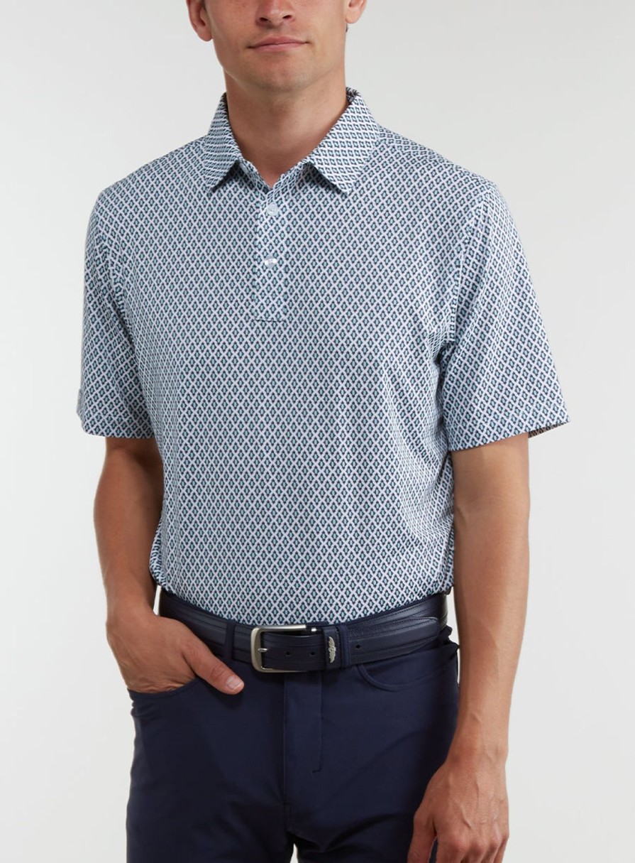 Men Straight Down Polos | Venetian Polo White