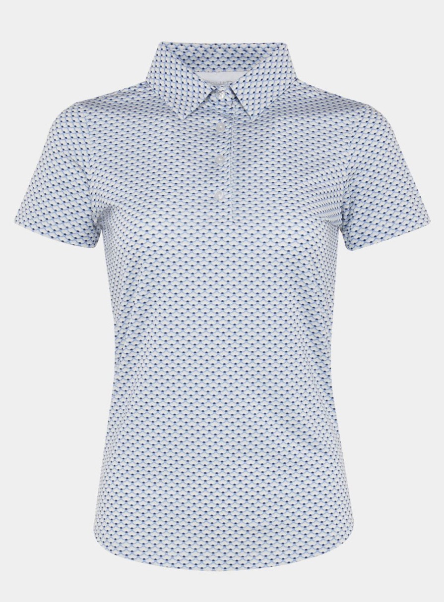 Women Straight Down Polos | Mari Polo Powder