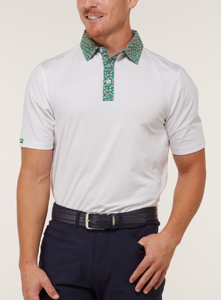 Men Straight Down Polos | Azalea Polo White