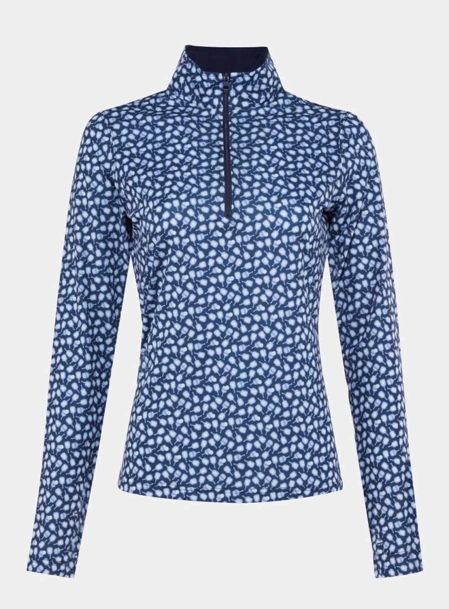 Women Straight Down Quarter Zips | Dink Quarter Zip New Indigo