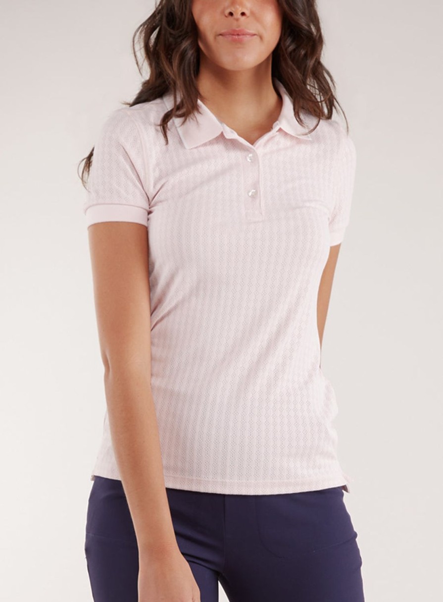 Women Straight Down Polos | Meadow Pointelle Polo