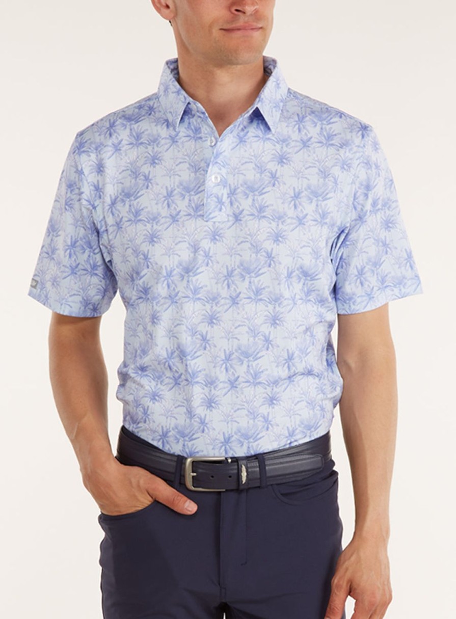 Men Straight Down Polos | Palms On The Horizon Polo