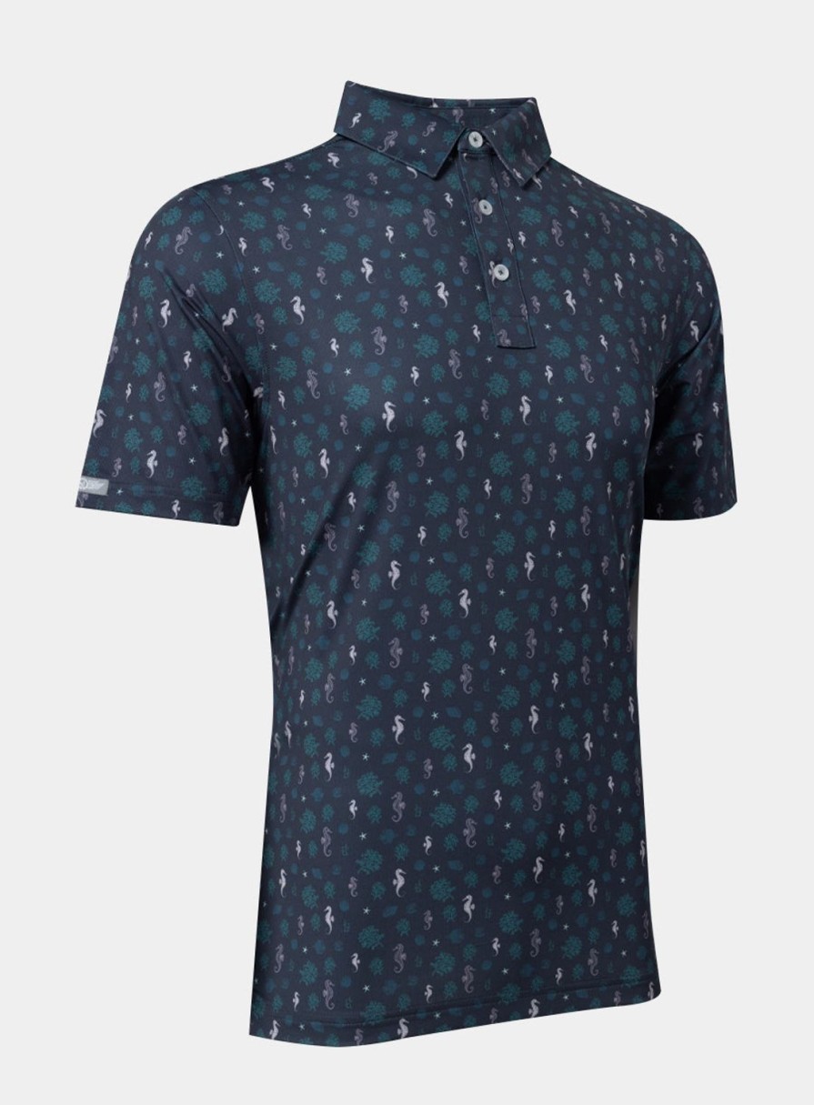 Men Straight Down Polos | Under The Sea Polo Ink
