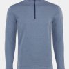 Men Straight Down Quarter Zips | Lancaster Quarter Zip New Indigo