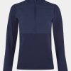 Women Straight Down Quarter Zips | Althea Half Zip New Indigo